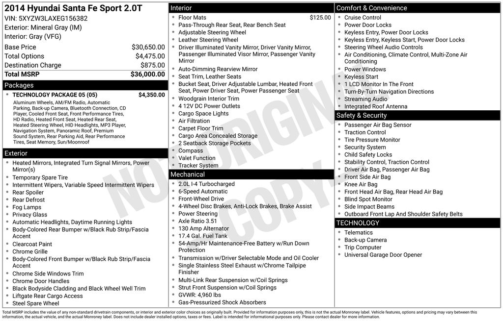 Used 2014 Hyundai Santa Fe Sport 2.0T with VIN 5XYZW3LAXEG156382 for sale in Buena Park, CA