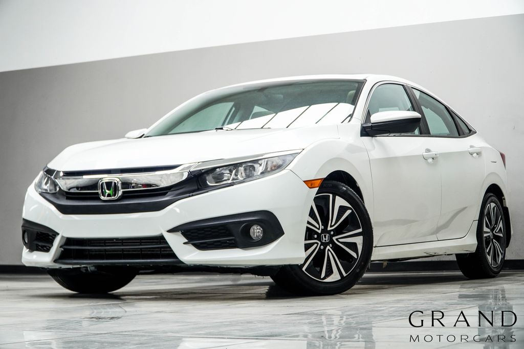 White Orchid Pearl 2016 Honda Civic EX-T Sedan Front-Wheel Drive Continuously Variable Transmission