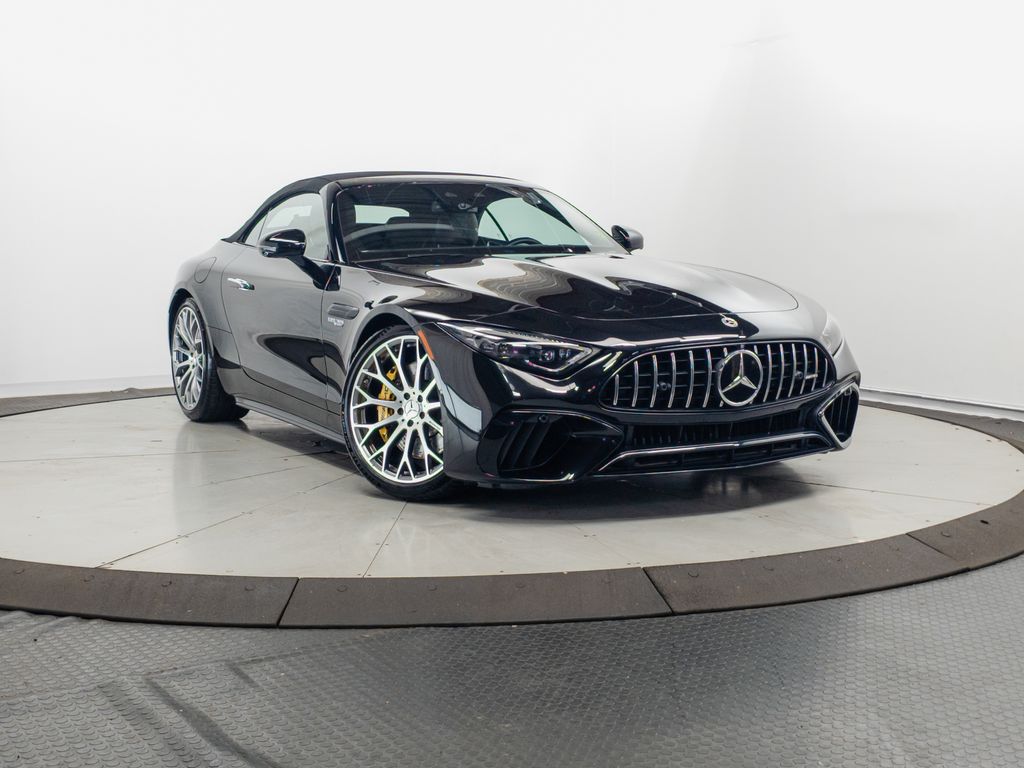 Obsidian Black Metallic 2022 Mercedes-Benz SL-Class Convertible All-Wheel Drive 9-Speed Automatic
