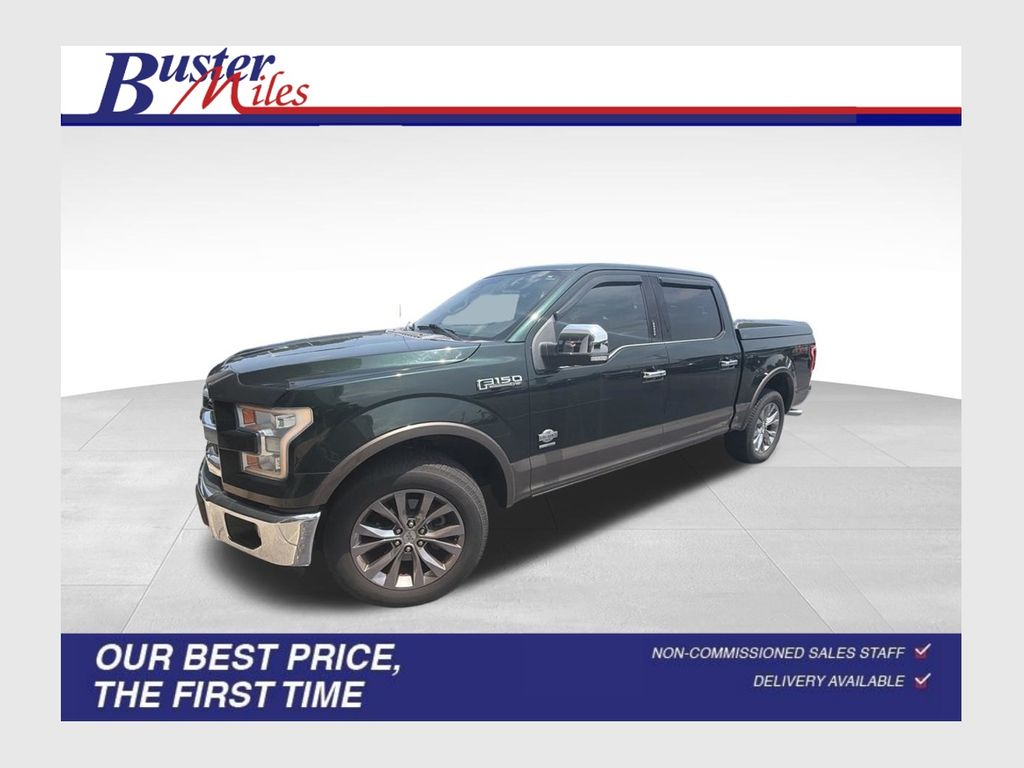 Green 2015 Ford F-150 Pickup Truck Four-Wheel Drive 6-Speed Automatic