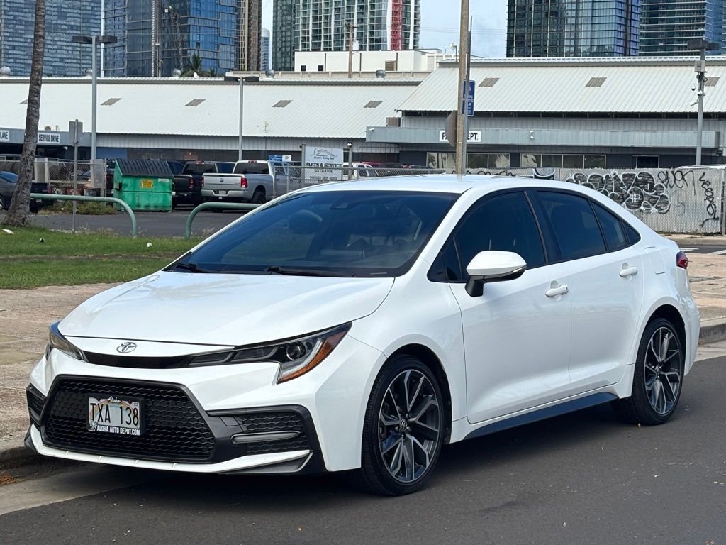 Super White 2020 Toyota Corolla SE FWD Sedan Front-Wheel Drive Continuously Variable Transmission