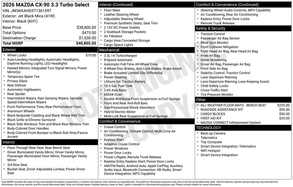 2026 Mazda CX-90 Select Package's photo
