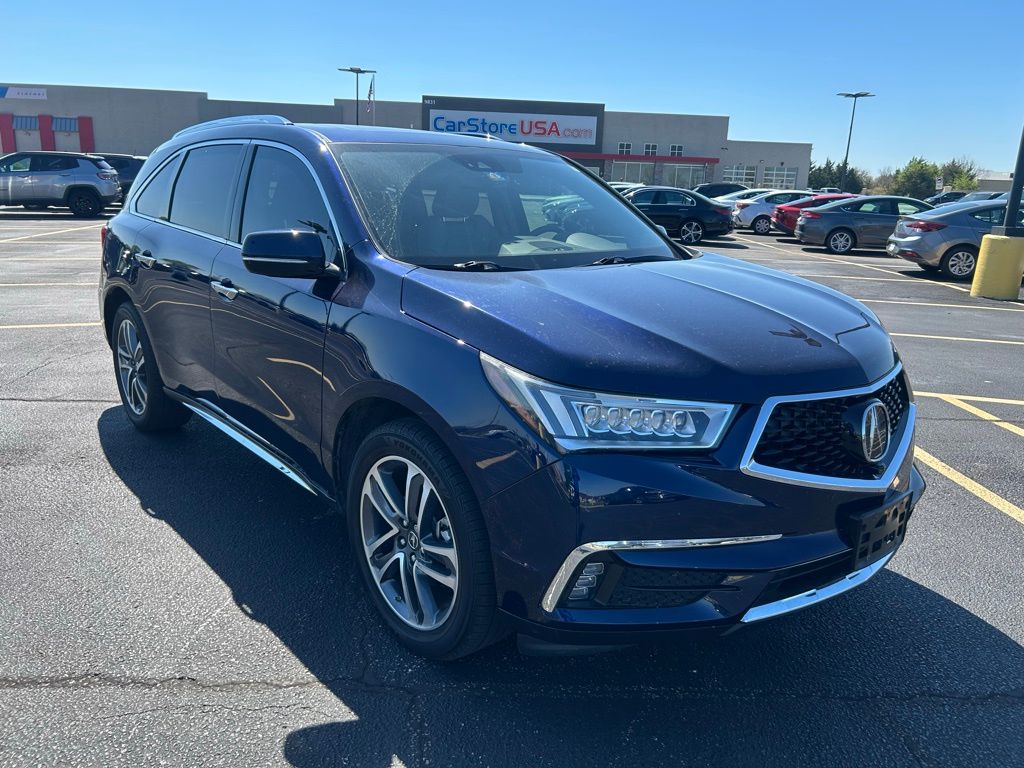 Blue 2017 Acura MDX FWD with Advance Package SUV / Crossover Front-Wheel Drive 9-Speed Automatic