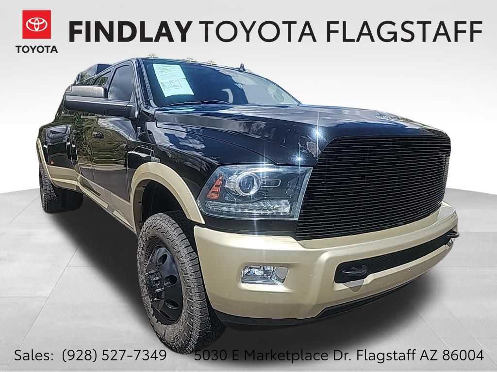 Black Clearcoat 2013 RAM 3500 Laramie Longhorn Crew Cab LB DRW 4WD Pickup Truck Four-Wheel Drive 6-Speed Automatic