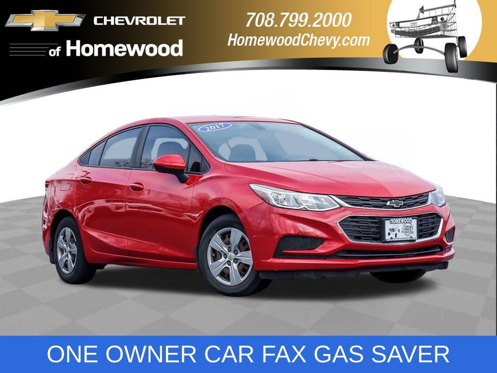Red Hot 2017 Chevrolet Cruze LS Sedan FWD Sedan Front-Wheel Drive 6-Speed Automatic