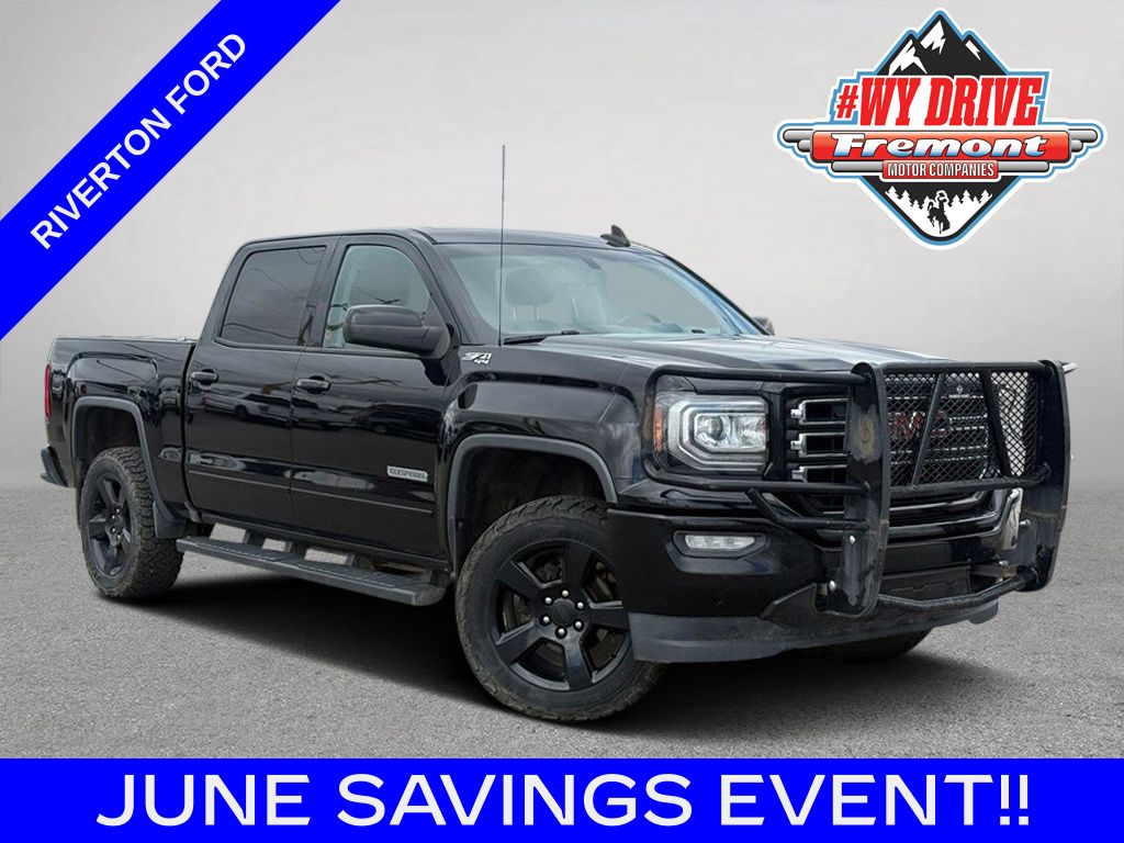 Onyx Black 2017 GMC Sierra 1500 SLE Crew Cab 4WD Pickup Truck Four-Wheel Drive 6-Speed Automatic Overdrive