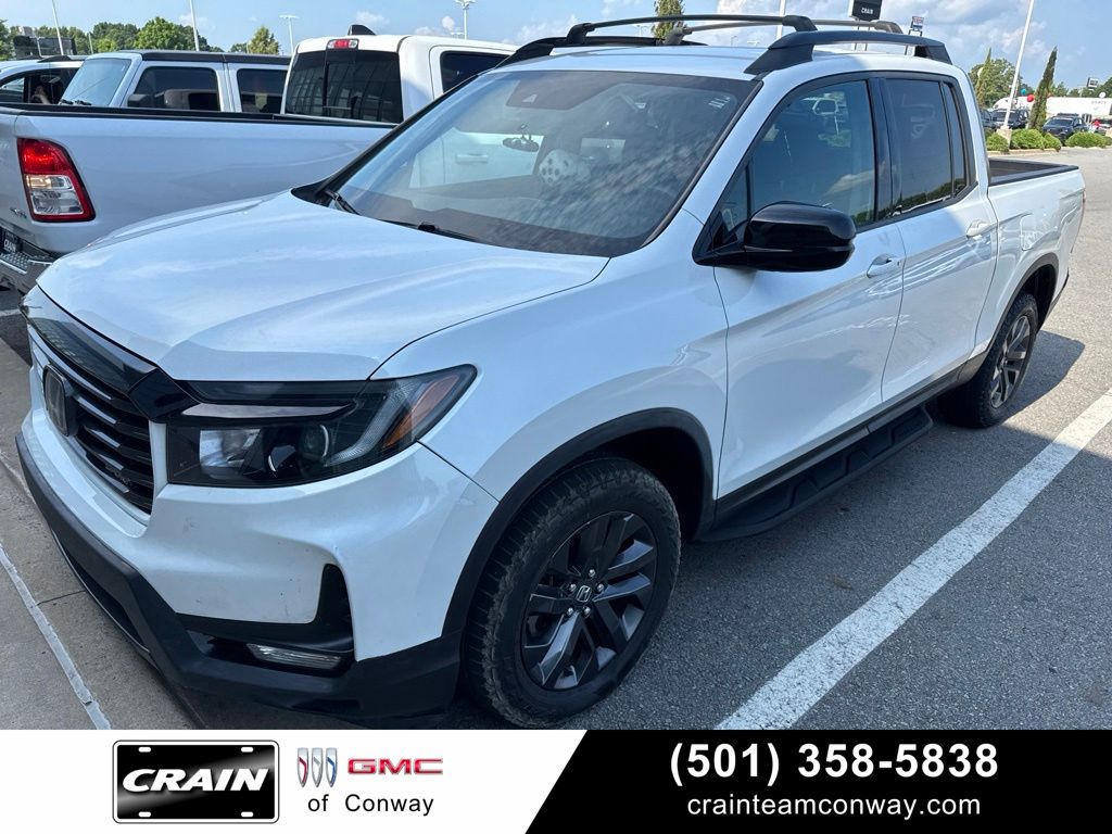 Platinum White Pearl 2021 Honda Ridgeline Pickup Truck All-Wheel Drive 9-Speed Automatic
