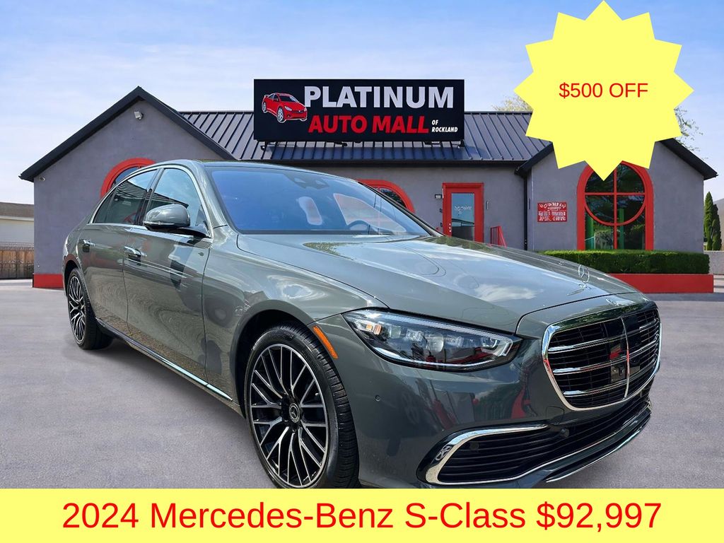 Gray 2024 Mercedes-Benz S-Class S 580 4MATIC Sedan All-Wheel Drive 9-Speed Automatic