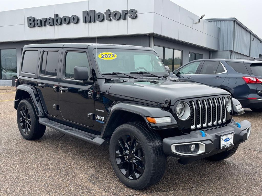 Black Clearcoat 2022 Jeep Wrangler 4xe Sahara 4WD SUV / Crossover Four-Wheel Drive 8-Speed Automatic