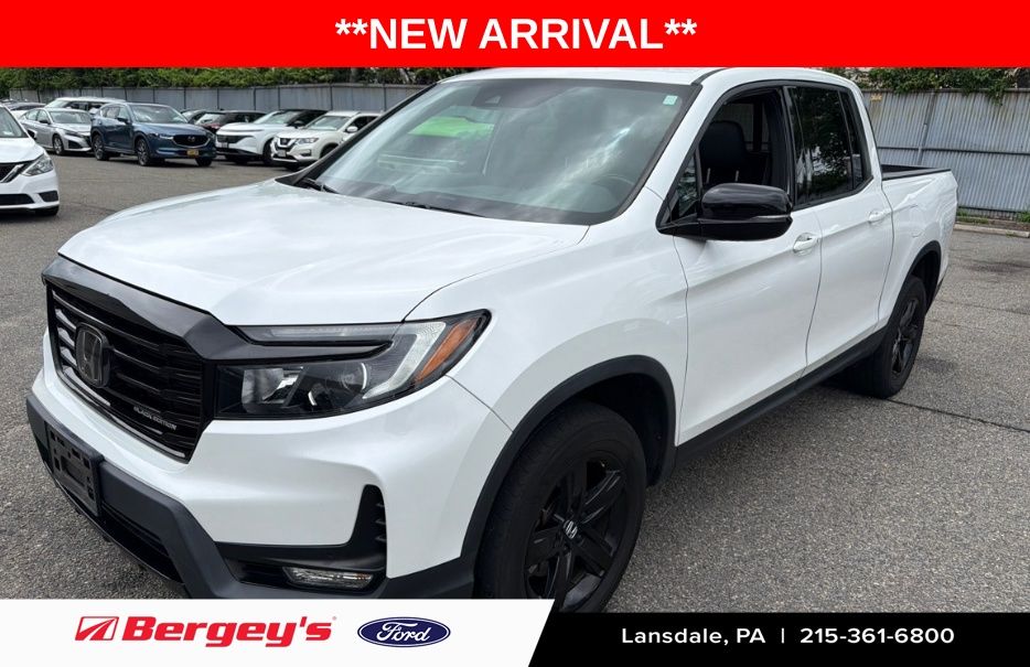 Platinum White Pearl 2022 Honda Ridgeline Pickup Truck All-Wheel Drive 9-Speed Automatic