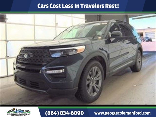 Blue Metallic 2022 Ford Explorer XLT AWD SUV / Crossover All-Wheel Drive Automatic