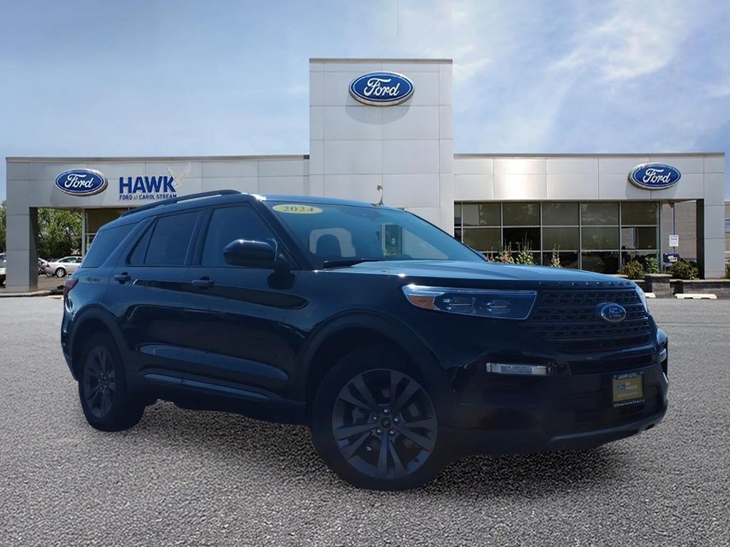 Black Metallic 2024 Ford Explorer XLT AWD SUV / Crossover All-Wheel Drive Automatic