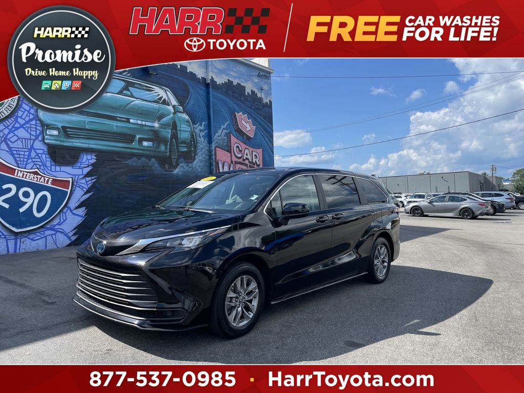 Midnight Black Metallic 2024 Toyota Sienna LE 8-Passenger AWD Minivan All-Wheel Drive Continuously Variable Transmission