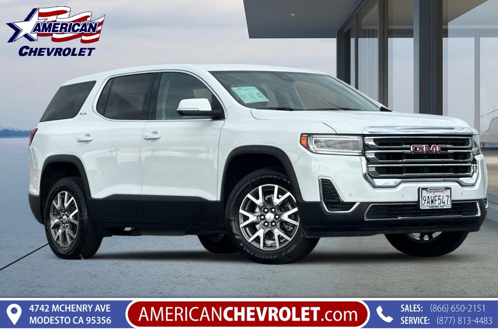 Summit White 2022 GMC Acadia SLE FWD SUV / Crossover Front-Wheel Drive 9-Speed Automatic