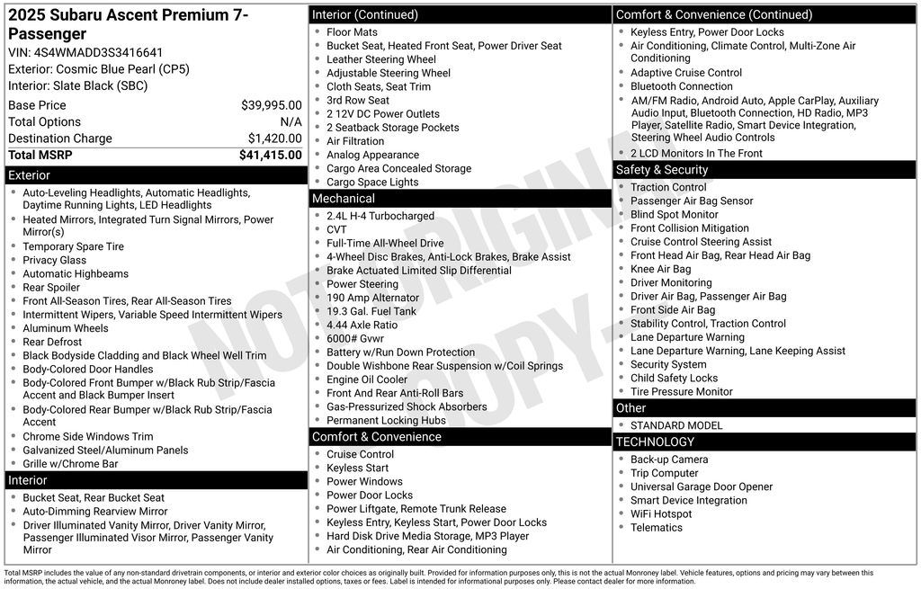 Certified Used 2025 Blue Subaru Premium image 29