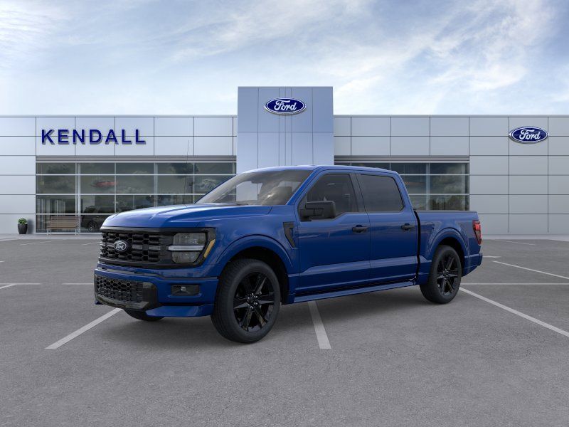 Blue 2026 Ford F-150 STX SuperCrew 4WD Pickup Truck Four-Wheel Drive Automatic