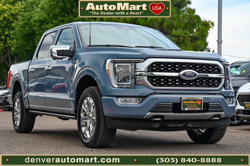 Blue (Azure Gray Metallic) 2023 Ford F-150 Pickup Truck Four-Wheel Drive Automatic