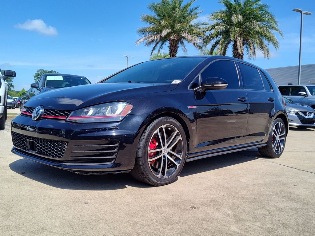 Deep Black 2017 Volkswagen Golf GTI Hatchback Front-Wheel Drive 6-Speed Dual Clutch
