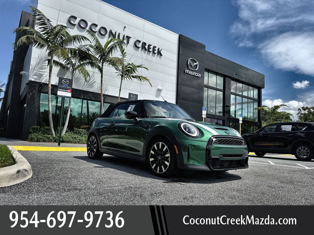 British Racing Green 2024 MINI Cooper Convertible Front-Wheel Drive 7-Speed Automatic