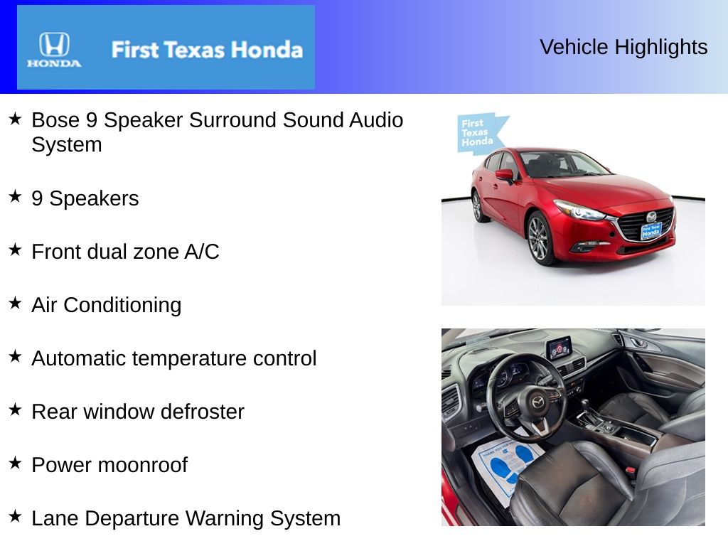 Used Car 2018 Mazda Mazda3  Grand Touring For Sale Under $12,000 In Austin, Texas