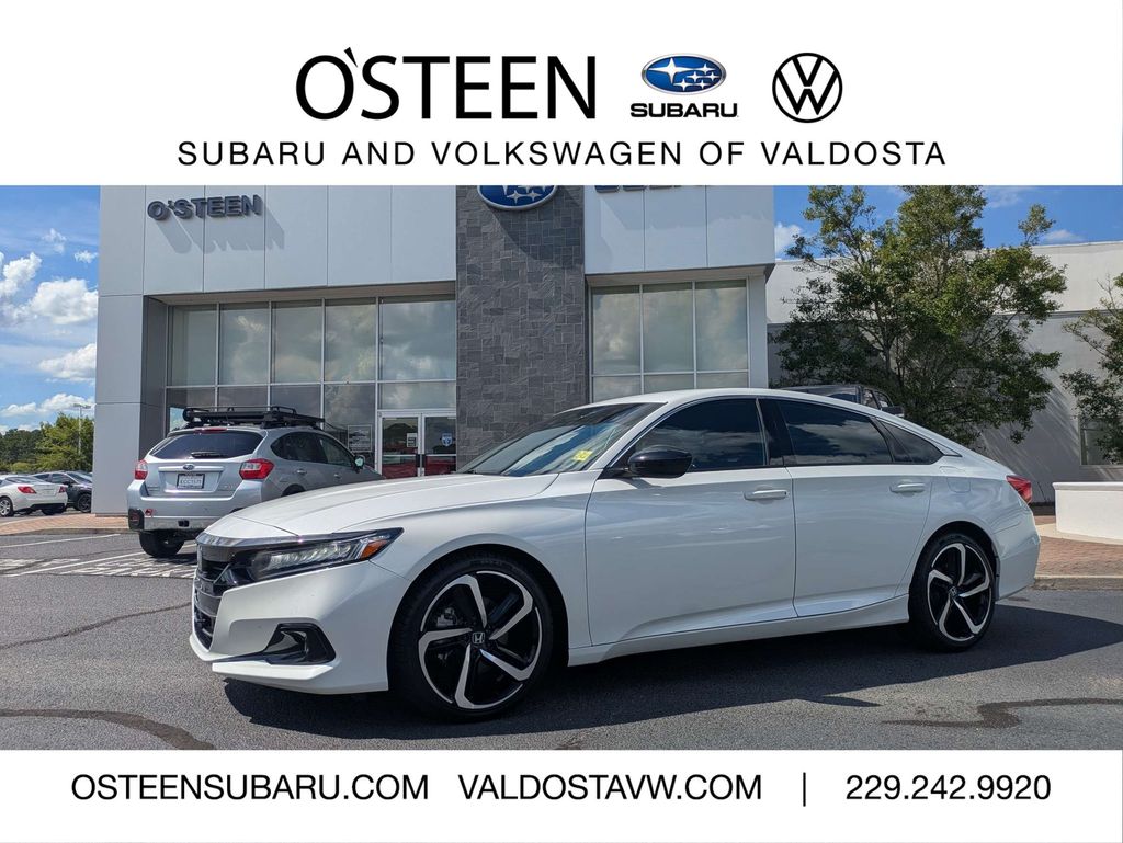 White 2022 Honda Accord Sedan Front-Wheel Drive Continuously Variable Transmission