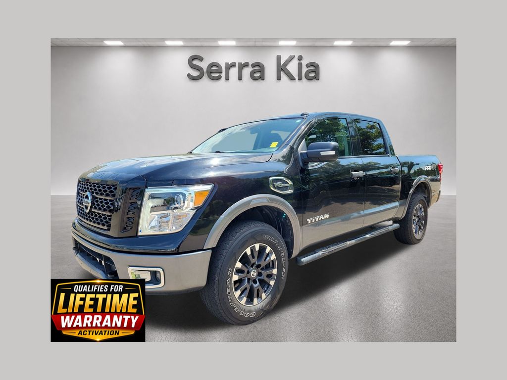 Gray (Magnetic Black) 2017 Nissan Titan Pickup Truck Four-Wheel Drive 7-Speed Automatic