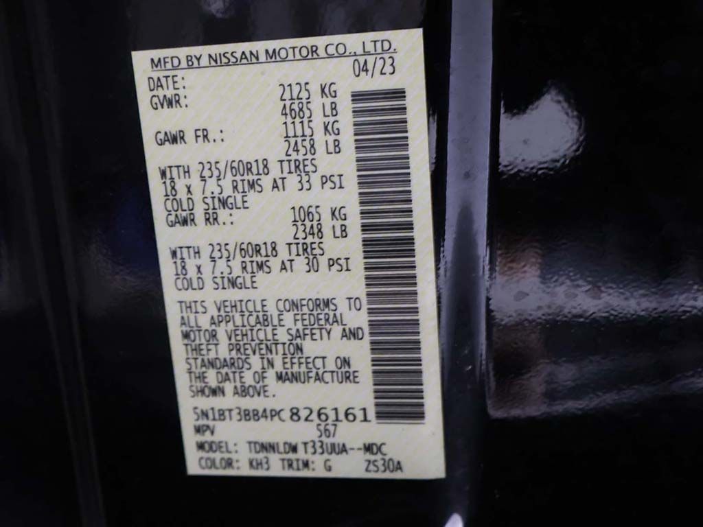 Used 2023 Black Nissan SV image 44