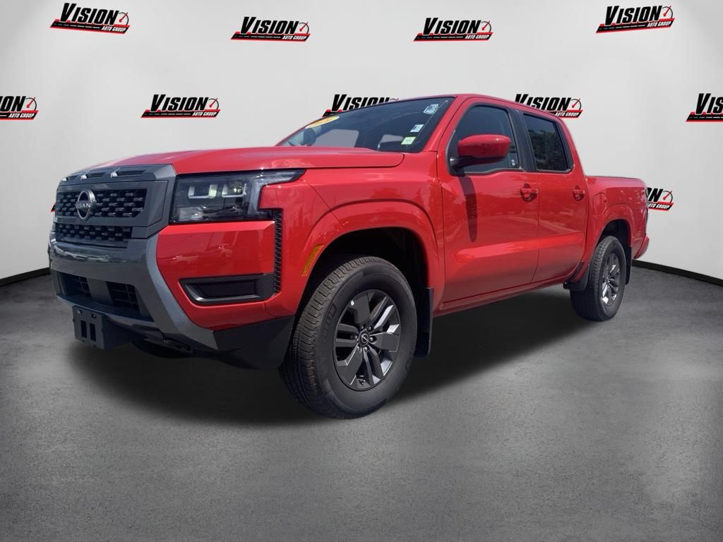 Red Alert 2026 Nissan Frontier SV Crew Cab 4WD Pickup Truck Four-Wheel Drive 9-Speed Automatic Overdrive