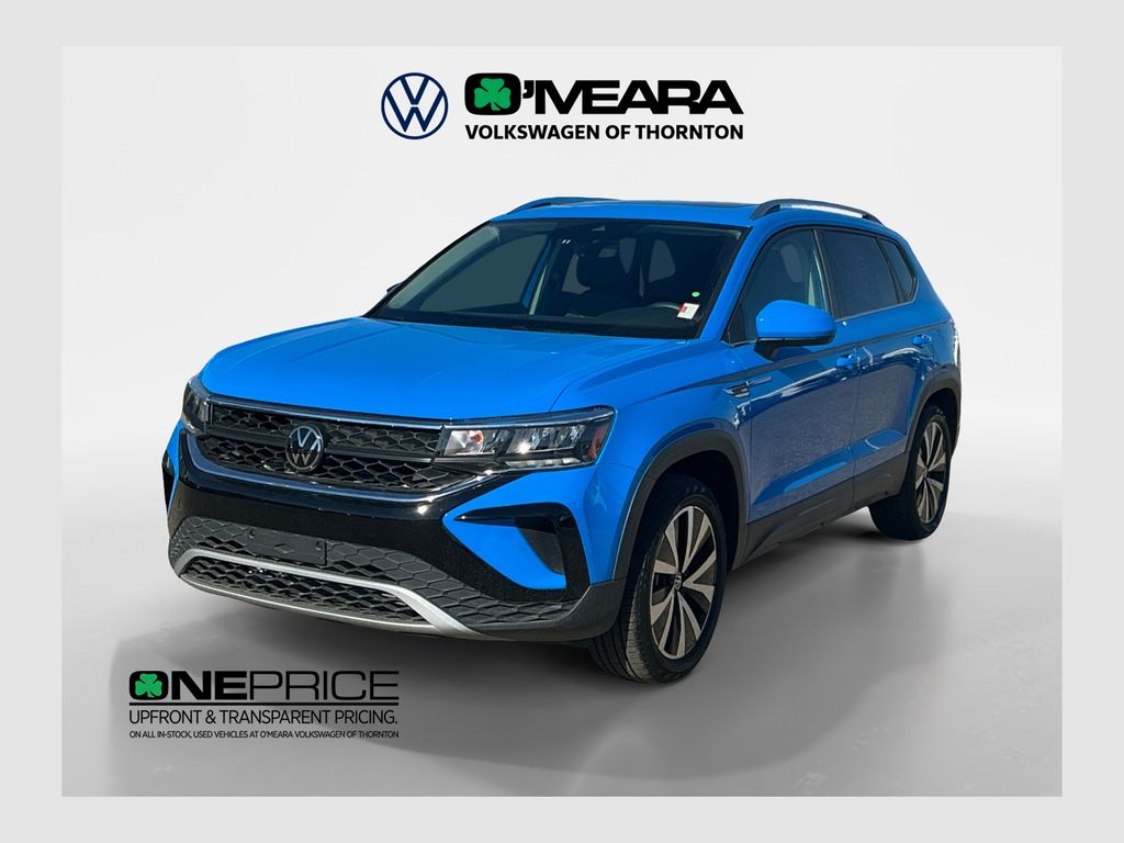 Cornflower Blue 2023 Volkswagen Taos SE 4Motion SUV / Crossover All-Wheel Drive 7-Speed Dual Clutch