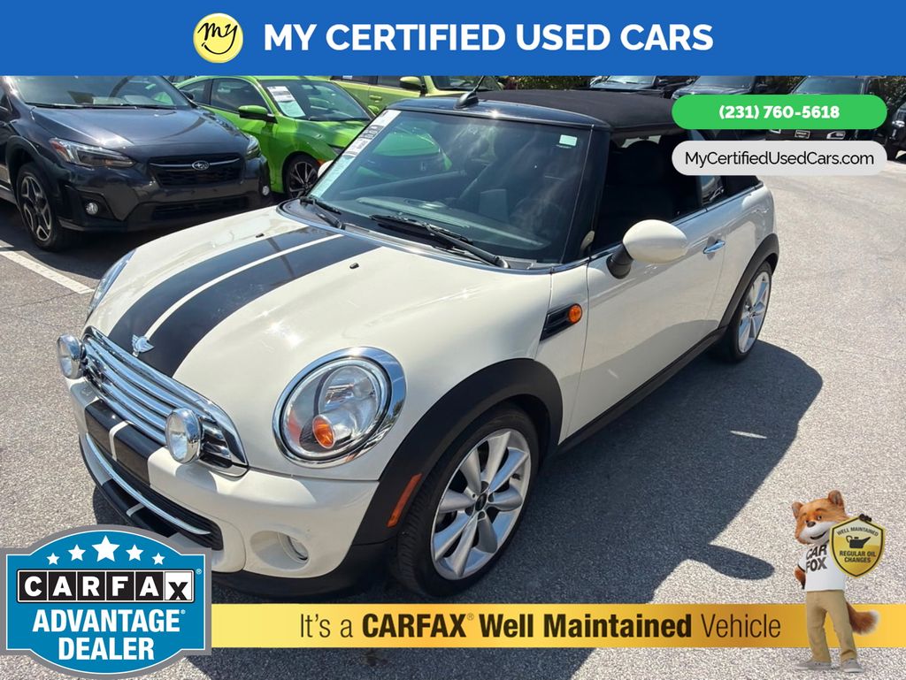 Pepper White 2012 MINI Cooper Convertible Front-Wheel Drive 6-Speed Automatic