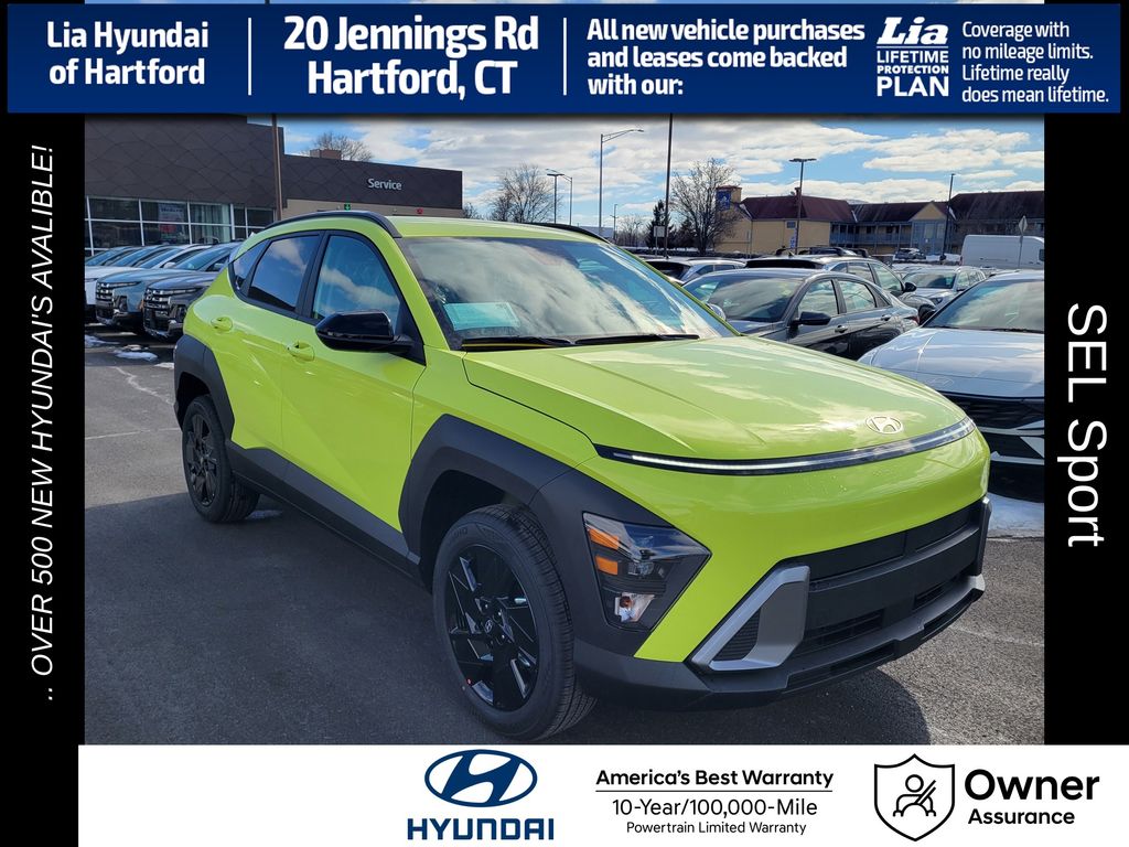 Neoteric Yellow 2026 Hyundai Kona SEL Sport AWD SUV / Crossover All-Wheel Drive Continuously Variable Transmission