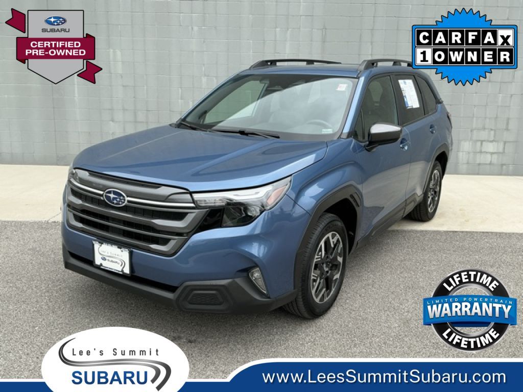 Horizon Blue Pearl 2025 Subaru Forester Premium Crossover AWD SUV / Crossover All-Wheel Drive Continuously Variable Transmission