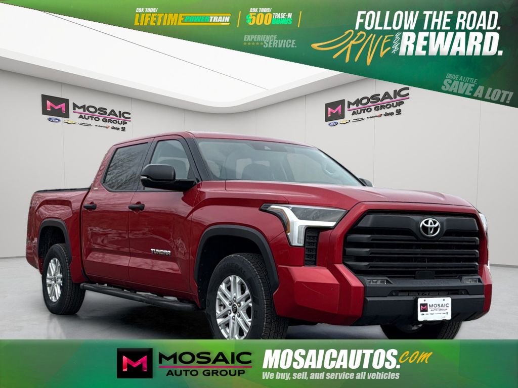 Supersonic Red 2022 Toyota Tundra SR5 CrewMax Cab 4WD Pickup Truck Four-Wheel Drive Automatic