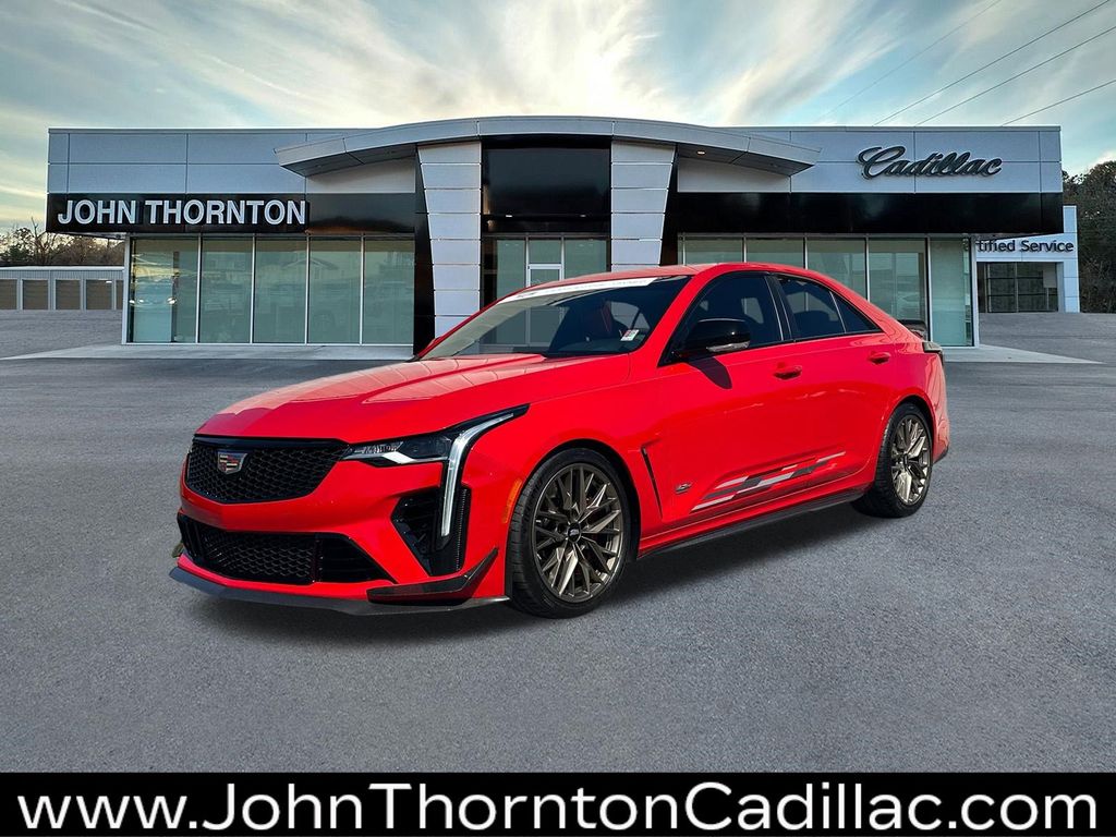 Velocity Red 2024 Cadillac CT4-V Blackwing RWD Sedan Rear-Wheel Drive 6-Speed Manual