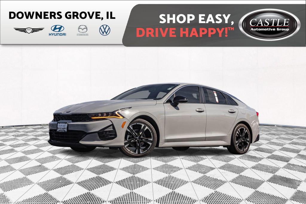 Wolf Gray 2021 Kia K5 Sedan Front-Wheel Drive 8-Speed Automatic