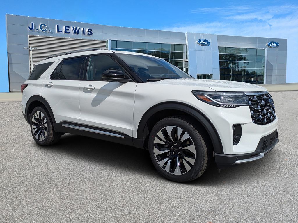 Star White Metallic Tri-Coat 2026 Ford Explorer SUV / Crossover All-Wheel Drive Automatic