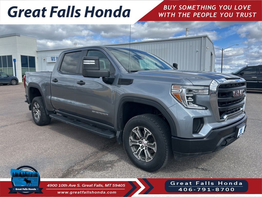 Gray 2019 GMC Sierra 1500 Crew Cab 4WD Pickup Truck Four-Wheel Drive 6-Speed Automatic