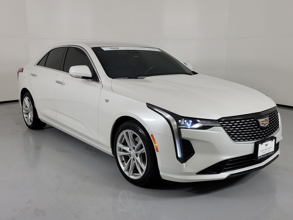 Crystal White Tricoat 2023 Cadillac CT4 Sedan Rear-Wheel Drive 8-Speed Automatic