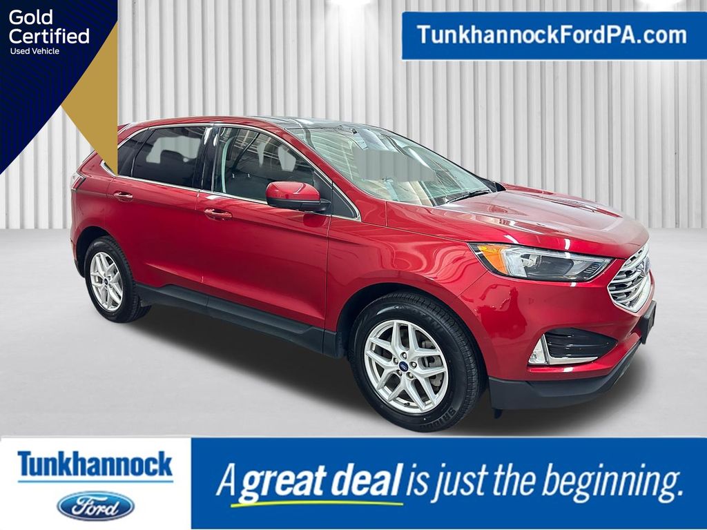 Red Metallic 2022 Ford Edge SUV / Crossover All-Wheel Drive 8-Speed Automatic