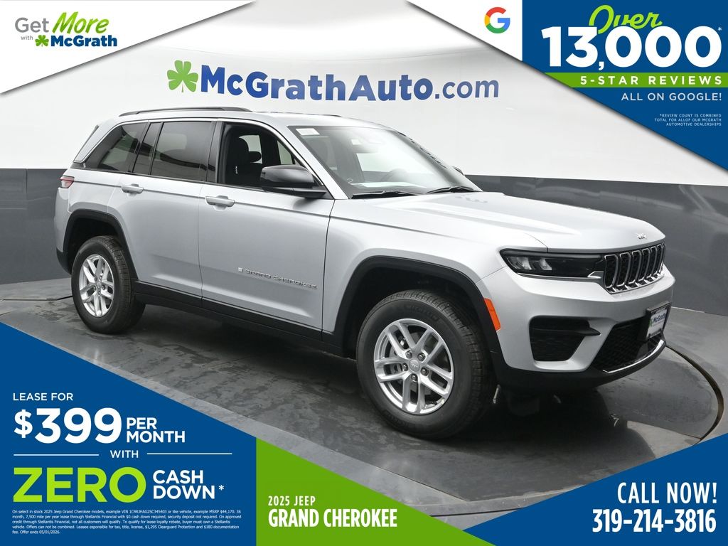 Silver Zynith 2025 Jeep Grand Cherokee Laredo X 4WD SUV / Crossover Four-Wheel Drive 8-Speed Automatic