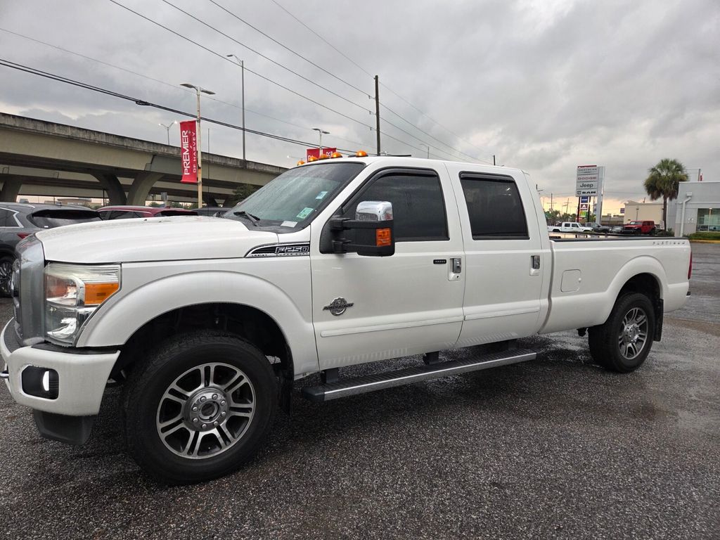 White Platinum Clearcoat Metallic 2016 Ford F-250 Super Duty Pickup Truck Four-Wheel Drive 6-Speed Automatic Overdrive