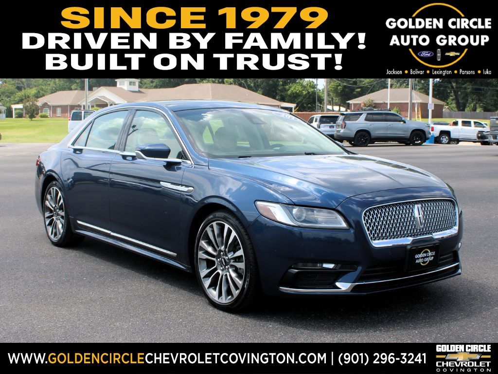 Midnight Sapphire Blue Metallic 2017 Lincoln Continental Sedan Front-Wheel Drive 6-Speed Automatic