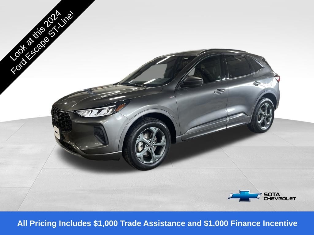 Carbonized Gray Metallic 2024 Ford Escape ST-Line AWD SUV / Crossover All-Wheel Drive 8-Speed Automatic