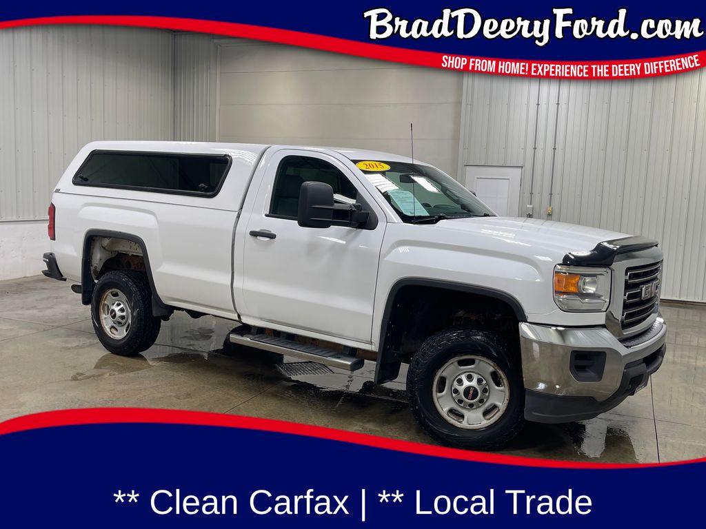 Summit White 2015 GMC Sierra 2500HD Pickup Truck Four-Wheel Drive 6-Speed Automatic Overdrive