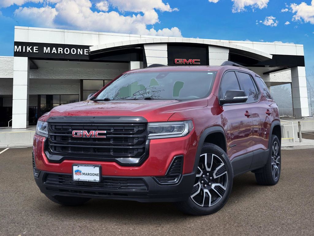 Cayenne Red Tintcoat 2021 GMC Acadia SLE AWD SUV / Crossover Four-Wheel Drive 9-Speed Automatic