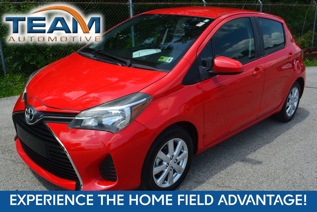 Absolutely Red 2015 Toyota Yaris Hatchback Front-Wheel Drive 4-Speed Automatic Overdrive