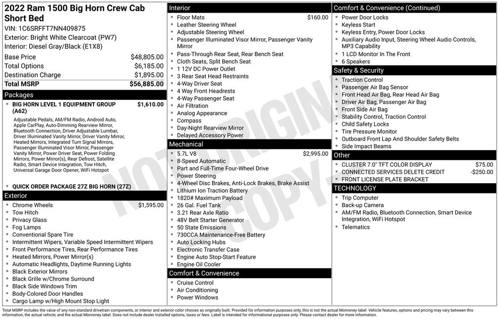 Used 2022 Ram 1500 Truck