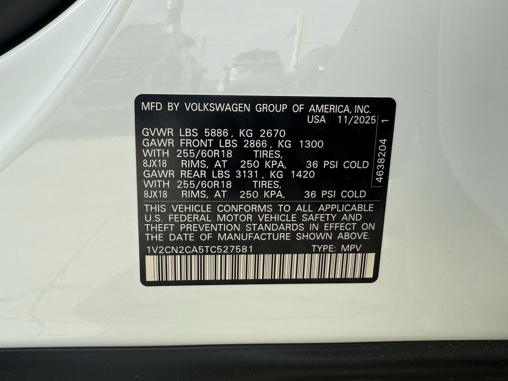 2026 Volkswagen Atlas 2.0T Peak Edition White at DeMontrond Auto Country