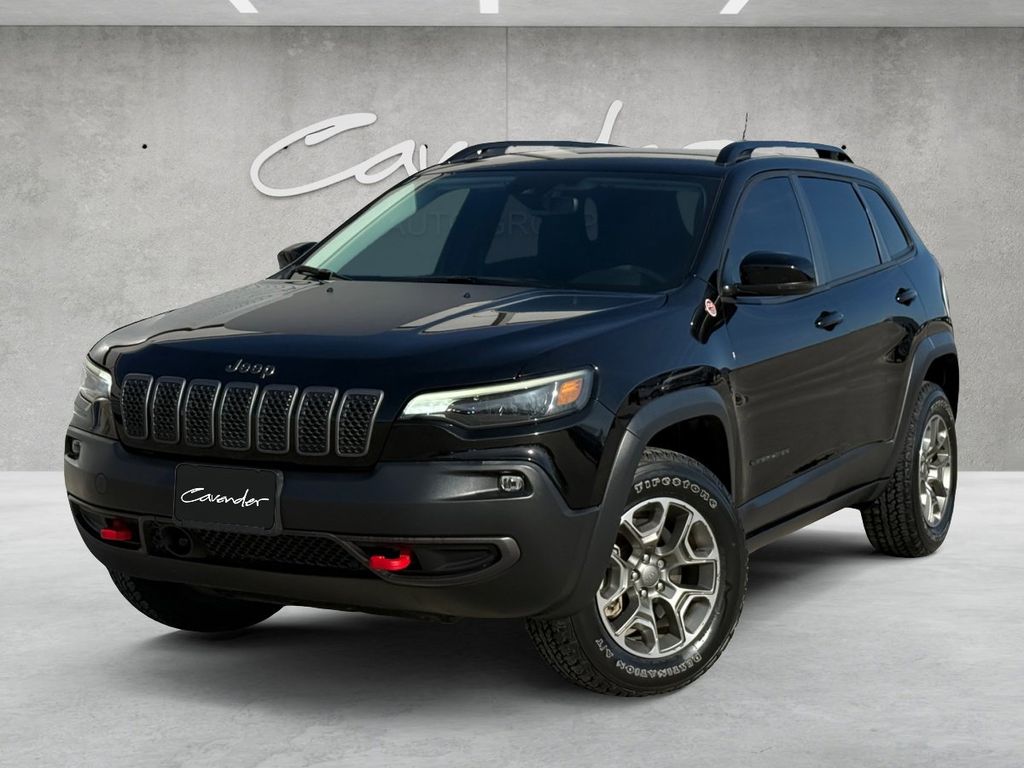 Diamond Black Crystal Pearlcoat 2022 Jeep Cherokee Trailhawk 4WD SUV / Crossover Four-Wheel Drive 9-Speed Automatic