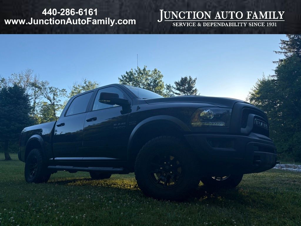 Brilliant Black Crystal Pearlcoat 2018 RAM 1500 Rebel Crew Cab 4WD Pickup Truck Four-Wheel Drive 8-Speed Automatic